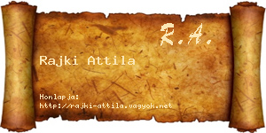 Rajki Attila névjegykártya